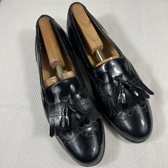 Salvatore Ferragamo Made in Italy Vintage Lucas Kiltie Tassel Loafer 10 D - Picture 1 of 11